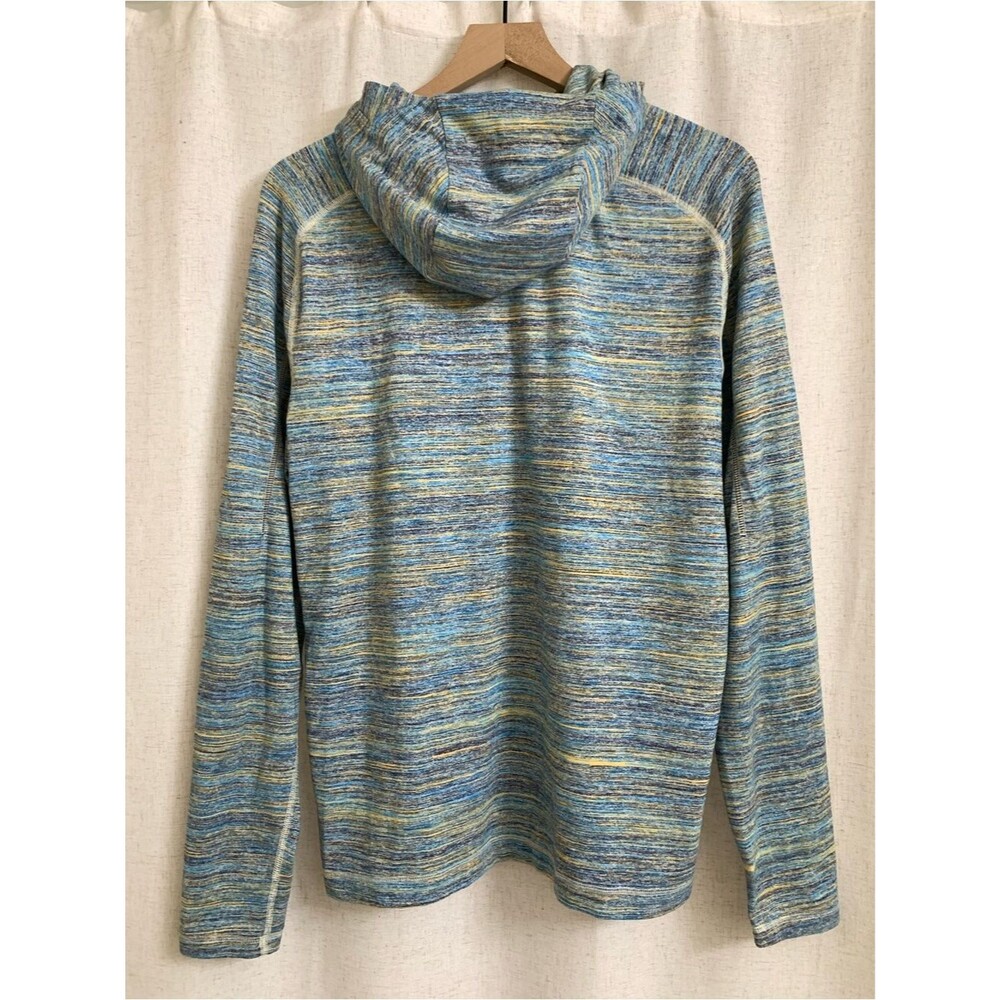 lululemon Surge Warm Blue Yellow Space-Dye Quarter-Zip Hoodie Large - Picture 13 of 16
